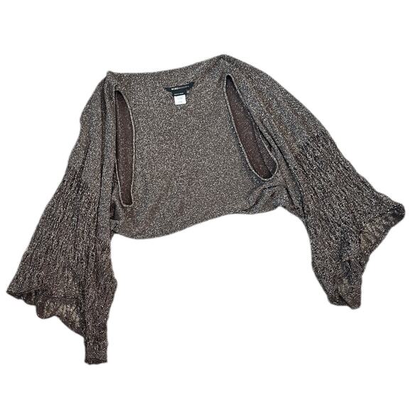 Y2k BCBGMaxazria Flutter Sleeve Shrug Bolero - Picture 7 of 9